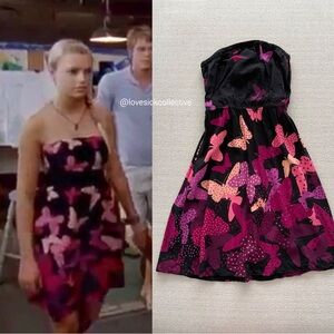 ASO H20 just add water bella’s h&m butterfly pink and black strapless dress